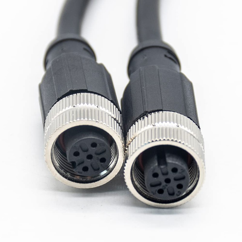 Elecbee M12 Connector 5 Pin A-Code Female to Female Double