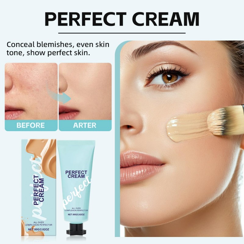 Supreme Cream Body Makeup, Long-Lasting Cc Cream for Face &