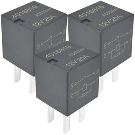 3-Pack 4016819 Relay - 12V 20A 4-Pin SPST Automotive Power Relay - Compatible with Select Ford F-150, Dodge Ram & Polaris RZR - Fixes Fuel Pump P0230 & Ignition Failures