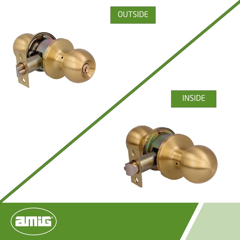 Amig - Ball Style Lock Set | With Outer Key