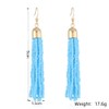 Handmade Beaded Tassel Earrings - Boho Drop Fringe Earrings for