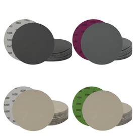 Koaot 6"" Wet Dry Sandpaper 40 Sheets Assorted Grit Sanding Disc (1000 2000 3000 5000) 10 Sheets for Each Grit 150mm Silicon Carbide Hook and Loop Sandpaper for Sanding Grinder Polishing Woodworking