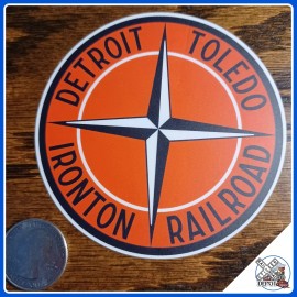 Detroit Toledo & Ironton Railroad laminated die-cut vinyl sticker
