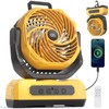 30000mAh Portable Camping Fan with RGB Lantern, Rechargeable Battery Powered