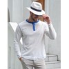 UOUA Men's Henley Shirts Long Sleeve Waffle T-Shirts Casual Button