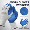 UNINOVA Work Gloves, Crinkle Rubber Latex Palm Coating, Safety Work