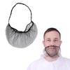 HIXNUG 100 Pieces Disposable Nylon Protective Beard Covers Black Comfortable