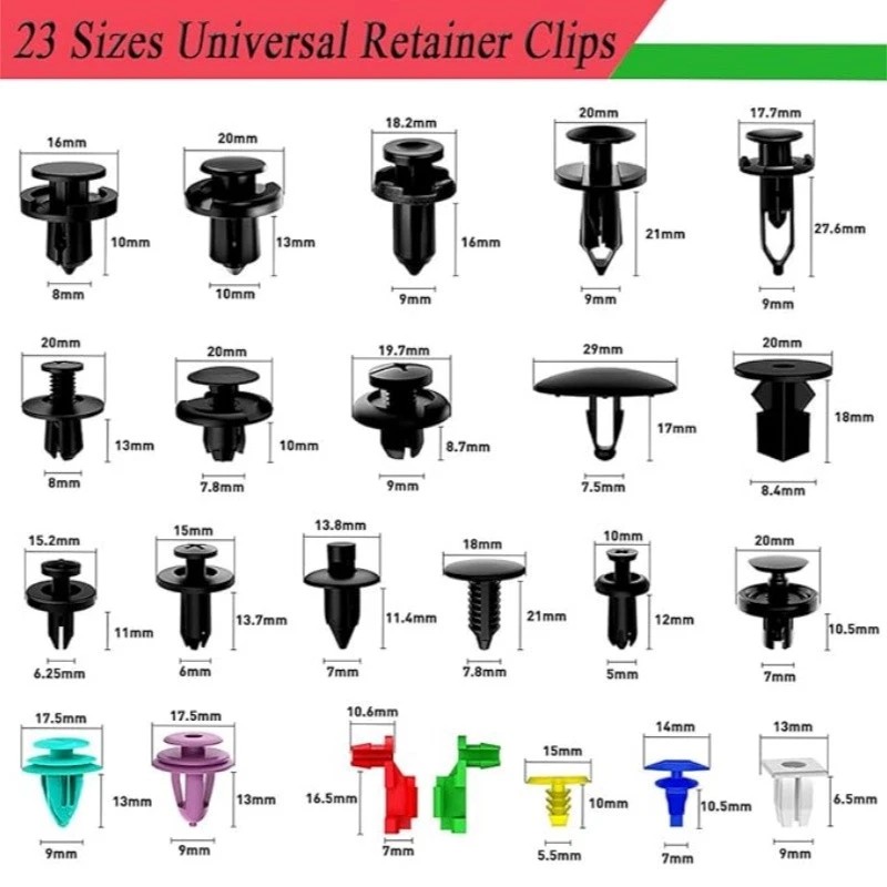 Unbranded 725Pcs Car Retainer Clips Auto Trim Removal Tool Bumper