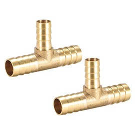sourcing map Hose Reducer Barb Connection T 3-Way Connector 12 x 10 x 12 mm Pack of 2
