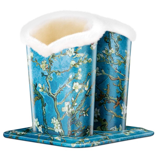 PG6 PU Leather Double Velvet Plush Protective Eyeglasses Holder for