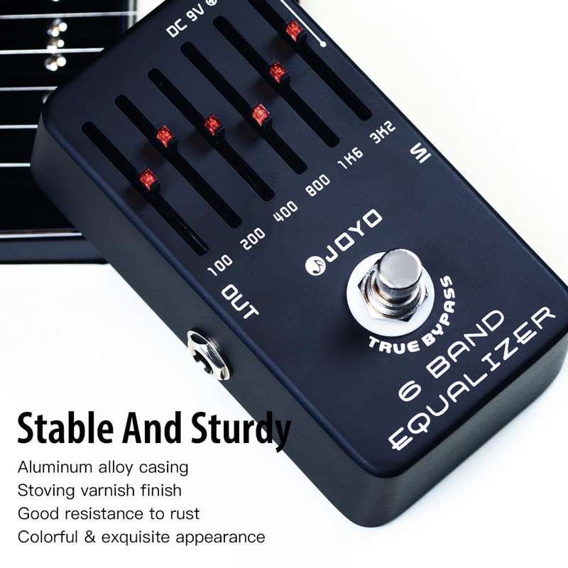JOYO 6-Band EQ Pedal Electric Guitar Equalizer (100Hz 200Hz 400Hz