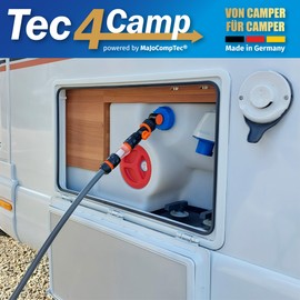 MaJoCompTec® Watertwin Water Tank Filling Adapter | Motorhome Caravan Water Connection Accessories | Filling Adapter Compatible with Gardena (Flex + Connect Set, Adapter for Fuel Cap IG60 Coarse