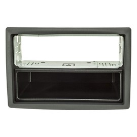 tomzz Audio 2445-049 Radio Fascia Metal Slot Compatible with Renault Megane II 2002-2009 Black