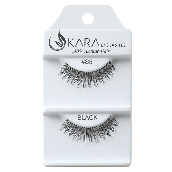 Kara Beauty Human Hair Eyelashes - S5 (Pack of 6)