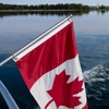 AMZFLAG Canadian Flag 12x18 Inch for Boat, Embroidered Canadian Boat