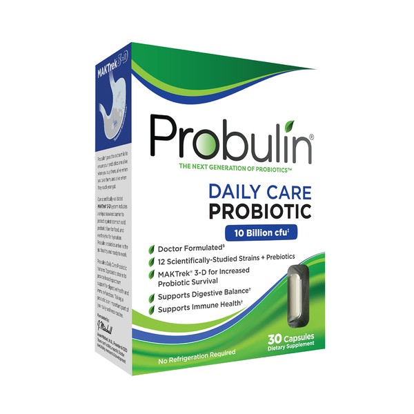 Probulin Daily Care Probiotic for Digestive and Immune Support, 30 Capsules