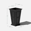 Veradek Fairmont Tall Plastic Planter - Large Outdoor Planter for