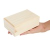 Unfinished Wood Boxes with Hinged Magnetic Lid, 4-Pack of Pinewood