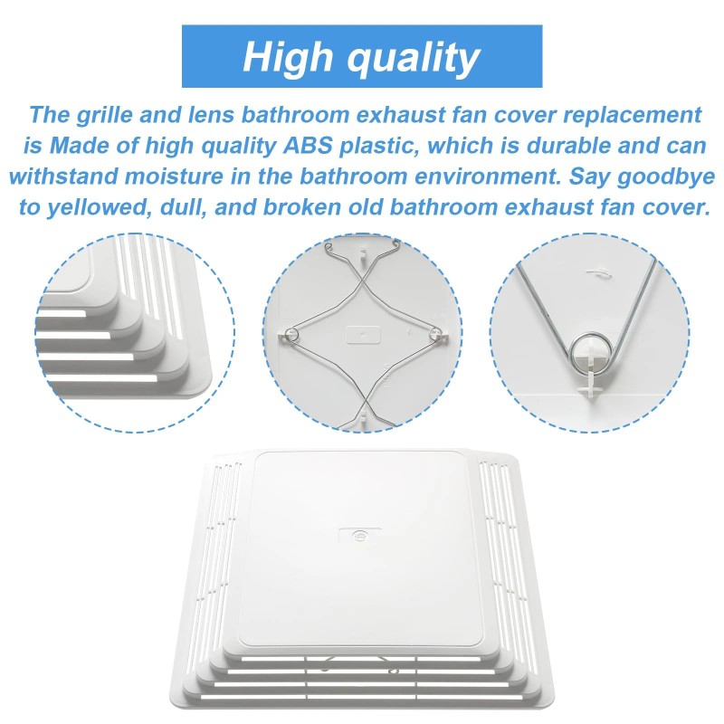Tnitrib S97013576 Bathroom Fan Cover Grille for Broan NuTone Bathroom