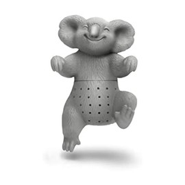 Original Fred, KOALA-TEA, Koala - Infusor de té de silicona reutilizable, gris, regalo divertido para los amantes del té, dispositivo de cocina inteligente