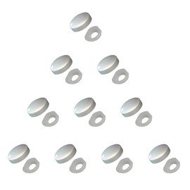 White Screw Caps Cover 15mm Plastic Dome Screw Covers for 6g & 8g Fixing Screws Covers Compatible with 3.5mm-4mm Screw Size Pack of 10