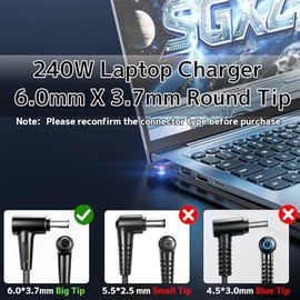 240W 20V 12A AC Adapter Compatible with ASUS Laptop Charger, ROG 15 GX550LXS RTX2080 S15 S17 G15 G513 GX550LXS RTX2080 G733QM G733QR G733QS G733QSA RT