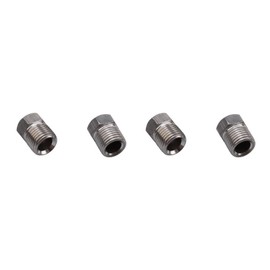 AC PERFORMANCE 7/16 x 24 Inverted Tube Nuts for 1/4" Brake Line Tube, Stainless Steel, Pack of 4