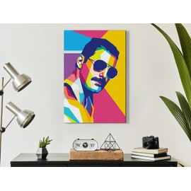 murando - Paint by Numbers Freddie Portrait Music 40 x 60 cm Painting Set with Wooden Frame on Canvas for Adults Children Painting Hand-Painted Kit DIY Gift Decoration n-A-1530-d-a