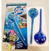 Aqua Water Globes 2 Pack Blue Hand Blown Glass, Waters