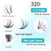 SISILILY 320pcs Eyelash Extension Kit-30D+40D+60D Individual Eyelashes with Bond and