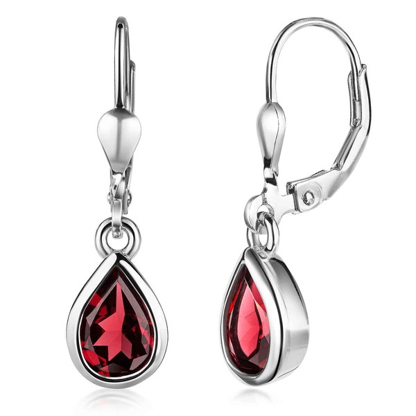MATERIA by Matthias Wagner SO-448 Gemstone Drop Earrings 925 Silver,