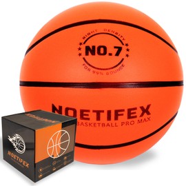 Silent Indoor Basketball Size 7 Real Weight & Game Like Bounce, Quiet Dribbling Indoor Silent Basketball 29.5" Airless Grooved PU Foam Ball, Not Vacuum Shipped, Real Feel for Kids Youth Adult