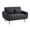 Shintenchi Small Modern Loveseat Couch Sofa, Mid Century Fabric Upholstered