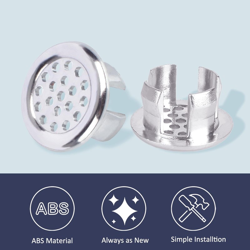 6 Pack Sink Overflow Ring Bathroom Sink Overflow Trim Ring