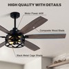 Dawn Whisper 60 Inch Modern Farmhouse Ceiling Fans with Lights