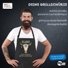MoonWorks® BBQ Apron for Men with Saying "Hier grillt der