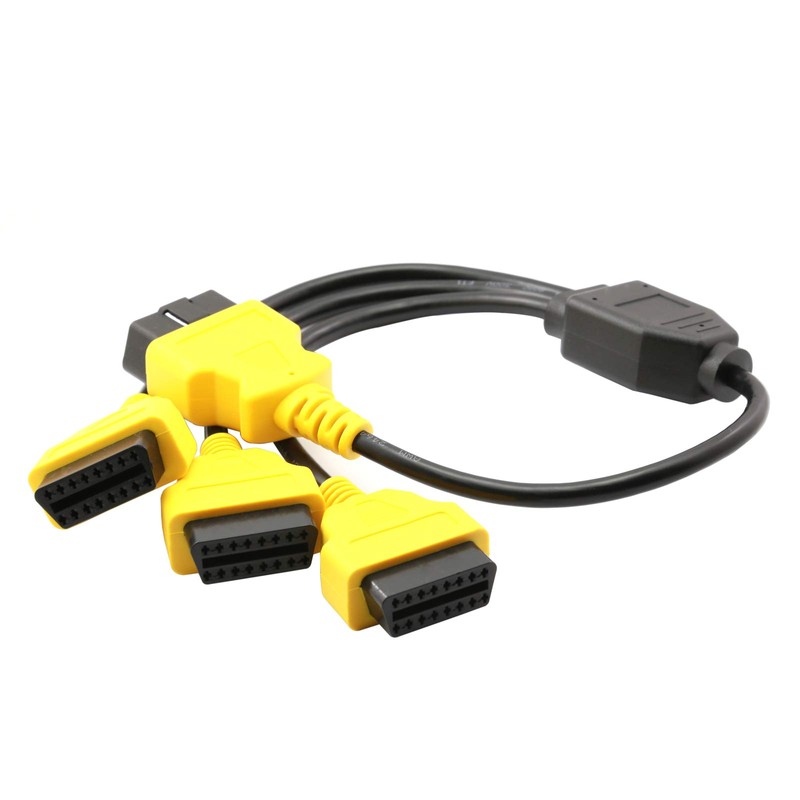 OLLGEN 1.6ft/50cm OBD2 Splitter Cable,3 Way OBD-II Extension Cable,Full 16
