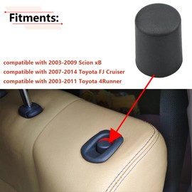 RLB-HILON 2PCS Rear Seat Back Release Button Compatible with Toyota 4RUNNER 2003 to 2009, for Toyota FJ Cruiser 2007 to 2014, for Scion XB 2008 to 2015, Dark Gray Color, for 72661-35010-B1