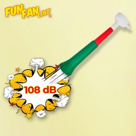 FUN FAN LINE - Pack x3 Plastic Trumpets/Vuvuzela stadium horn for soccer and sports events. Soccer fan trumpet. Noisy air horn for cheerleading and animation. (Wales)