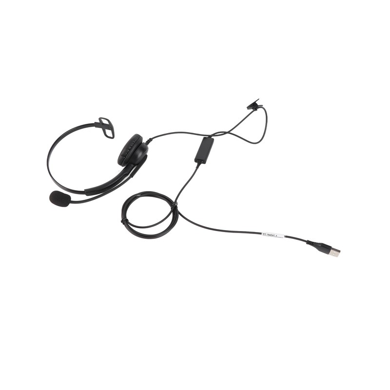 Single Ear Headset Comfortable Lightweight Noise Canceling Wired Computer Headset