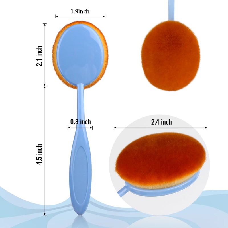 Yoseng Oval Foundation Brush, Large Toothbrush Makeup Brushes Fast Flawless