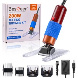 BESGEER 200W Carpet Trimmer with Optimized Shearing Guide，Rug Shears Carpet Carving Tool with 2 Blades for Carpet Repair，a Highly Customer-Friendly Tufting Trimmer for Sculpting Tufting Gun Rug
