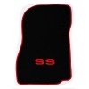 AFM NEW! 1968-1972 CHEVELLE Floor Mats Black Carpet Embroidered Red
