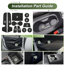 BSTW Car Non-Slip Mats for Toyota Corolla E210 (2018-2022), Faithful Rubber Mat for Centre Console, Cup Holder, Door Holders, Suitable for Corolla Hatchback Sedan Touring Sports (Black)