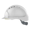JSP EVO3 HDPE Safety Helmet Slip Ratchet White Vented (AJF160-000-100)