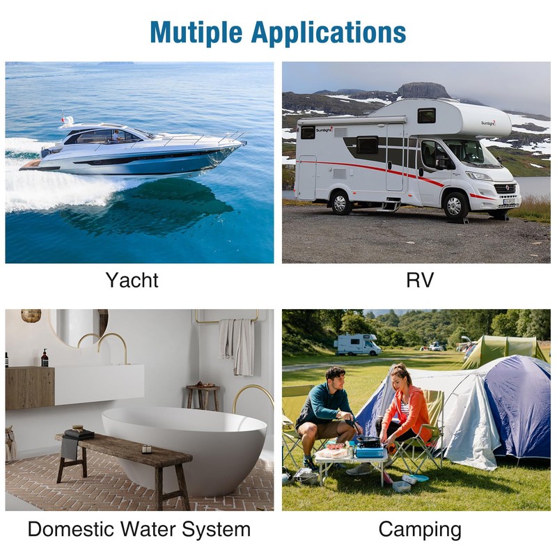 CRESTWAVE Pre-Pressurized Accumulator Tank 1L 125PSI for RV Water System,