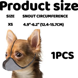 Dog Muzzles for Small Dog, Soft Air Mesh Anti-Biting Licking Chewing, Breathable Pet Mask Training, Adjustable Soft Muzzle, Mouth Guard Cover for Grooming Scavenging