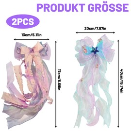 KRYMXAR Mermaid School Cone Bow, School Cone Bow, Set of 2 with Pink Bow, for School, Parties and Decoration