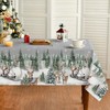 Artoid Mode Snowflakes Trees Snowman Deer Christmas Table Cloth, Rectangular