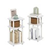 Furinno Just 3-Tier Turn-N-Tube Curve End Table, Side Table, 2-Pack,